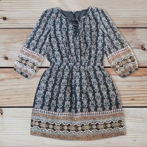 Madewell lace-up dress Floral Size 2